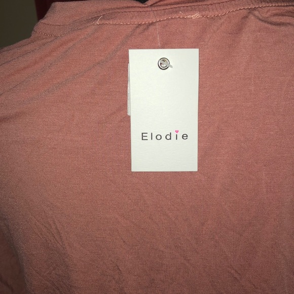 🎀ELODIE🎀FRONT KNOT DRAPE SHORT SLEEVE TEE🎀 - Picture 12 of 14
